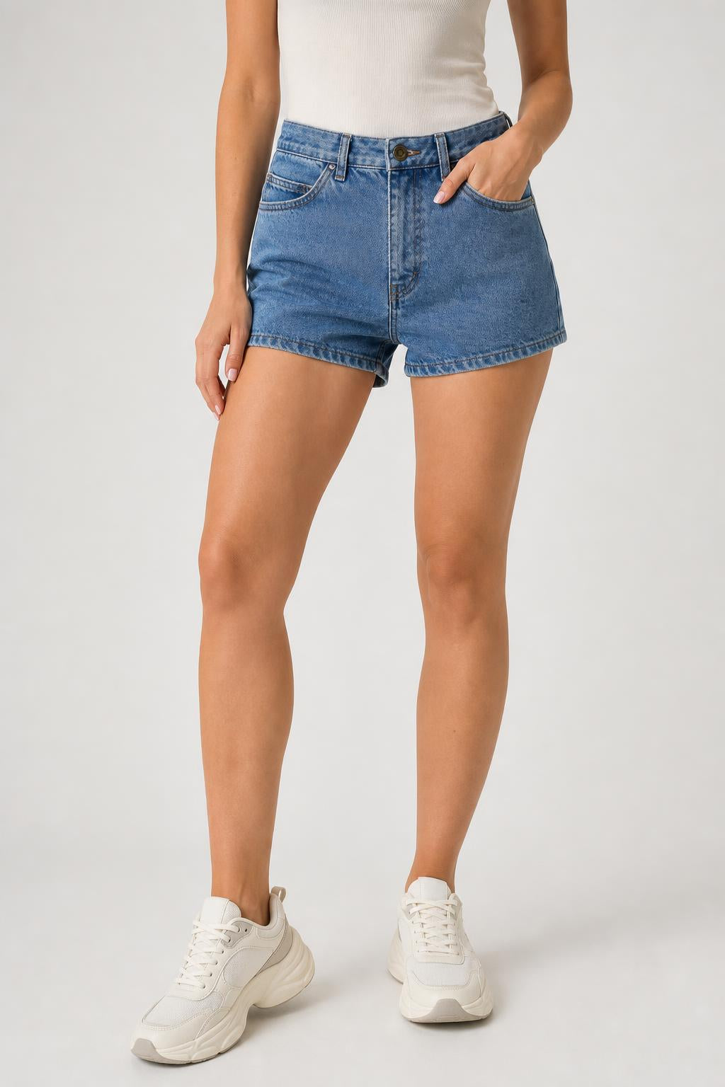 Shorts di jeans blu vintage – copertina