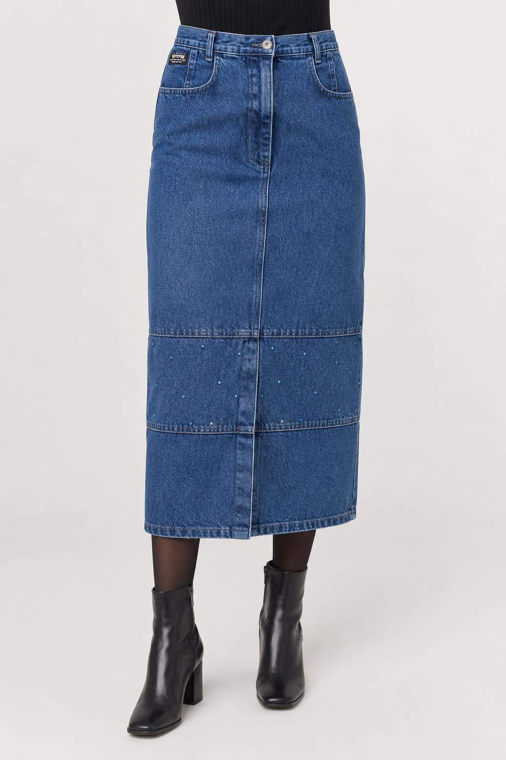 Gonna lunga di jeans vintage – Donna Taglia XL