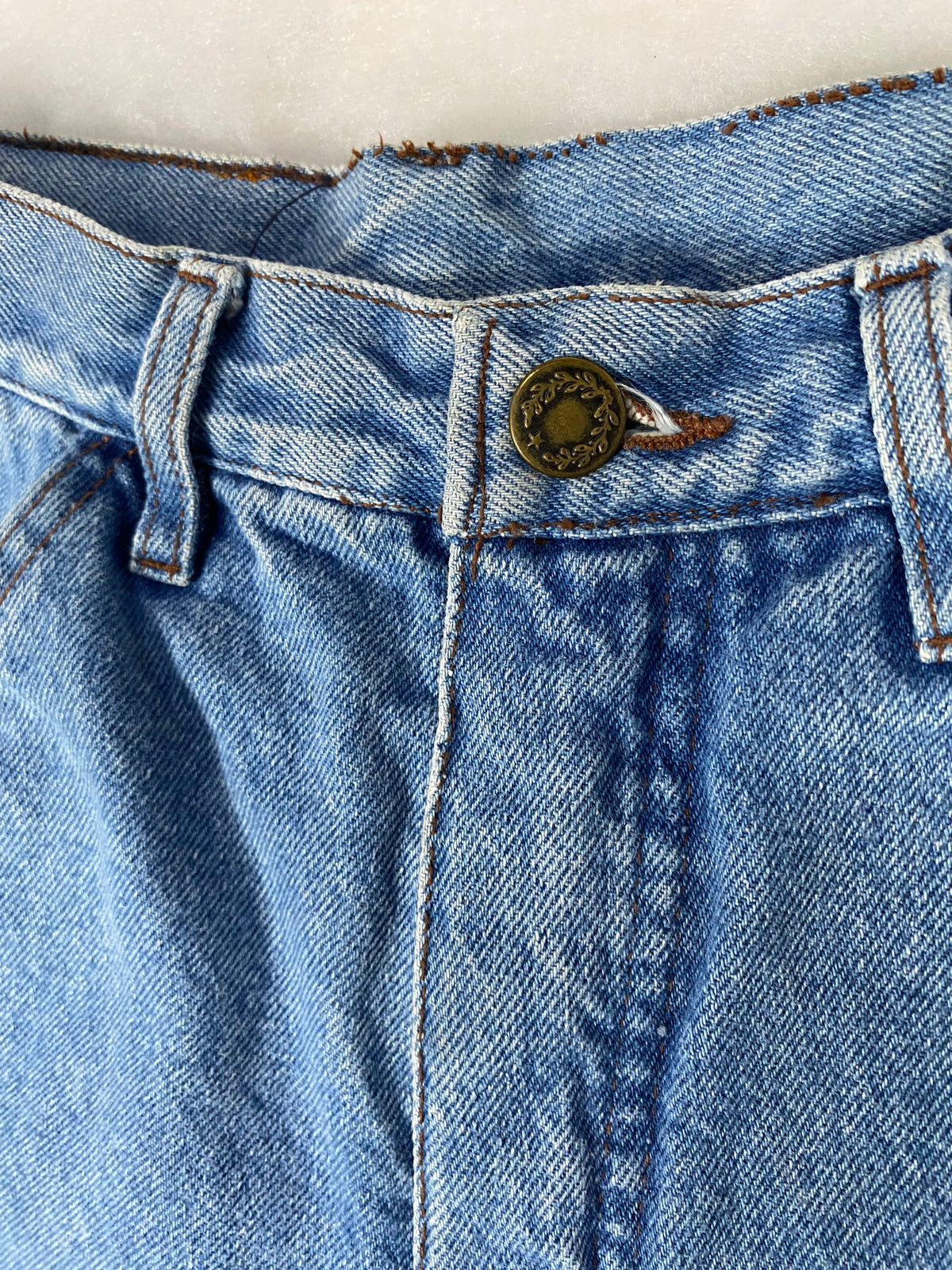 Shorts di jeans blu vintage – Donna Taglia S