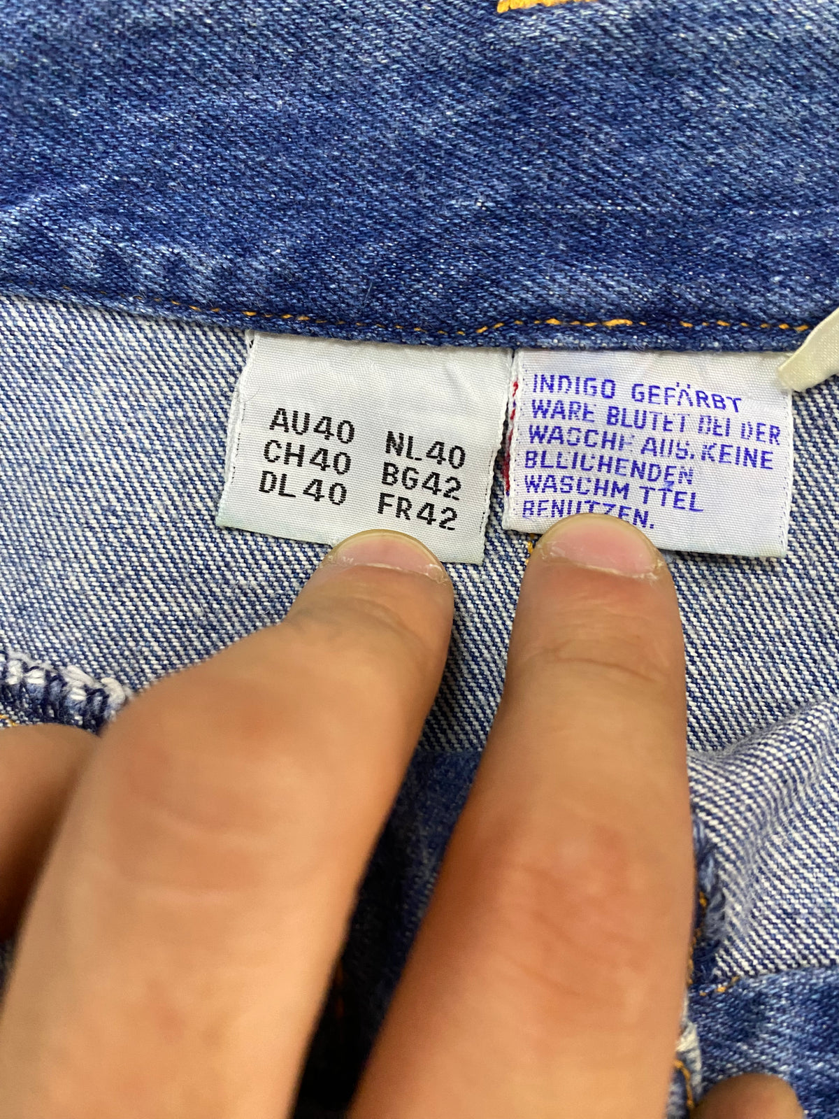 Gonna di jeans blu vintage – Donna Taglia M (IT 44)