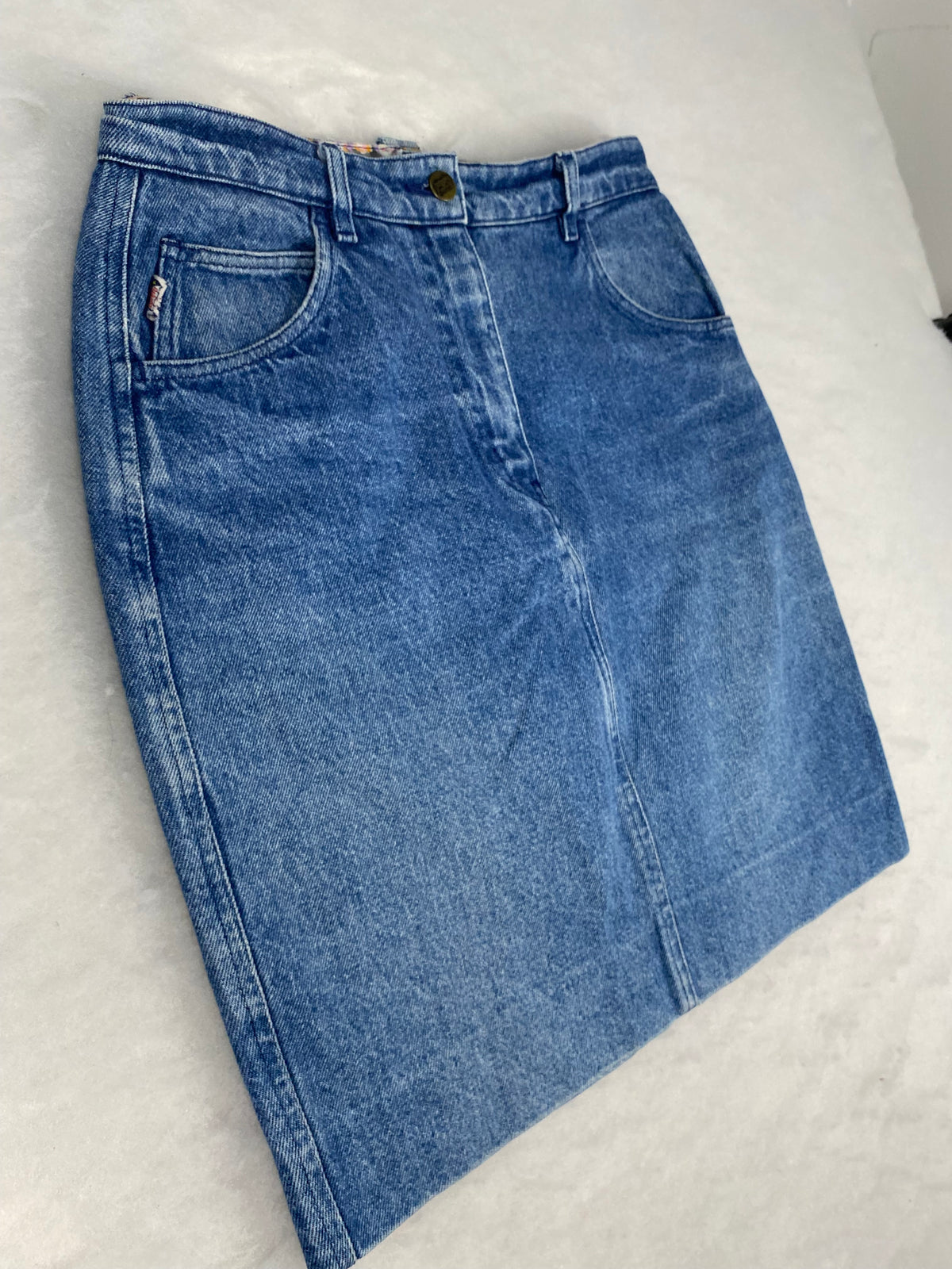 Gonna di jeans blu vintage – Donna Taglia M