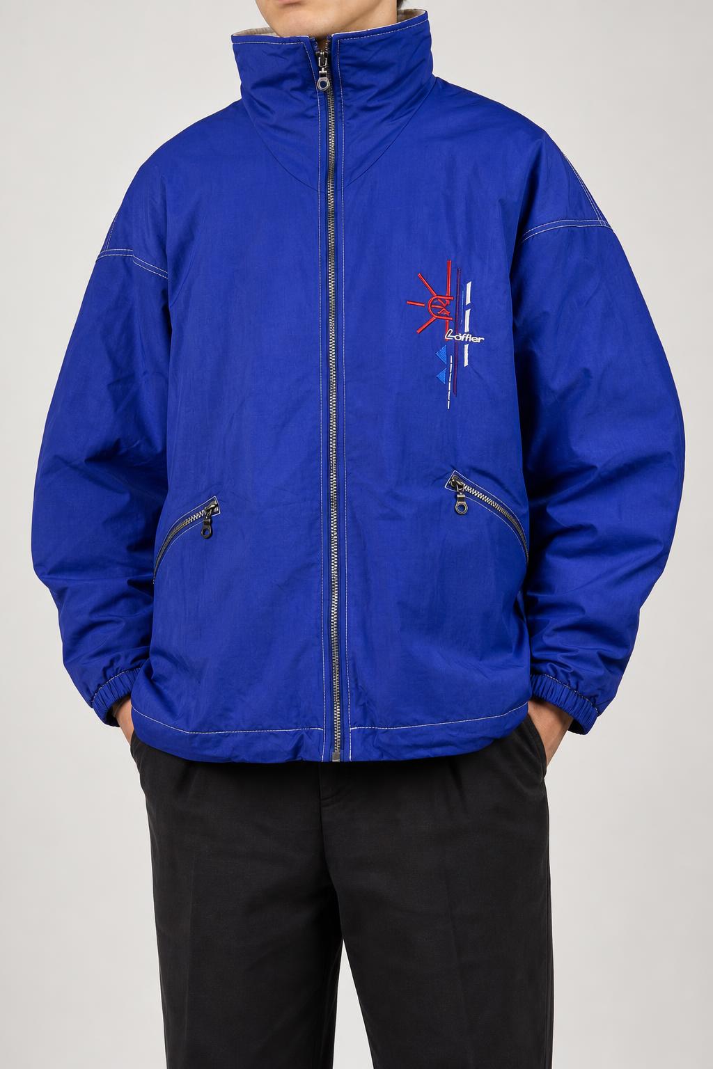 Giaccone nylon blu vintage – Uomo Taglia L