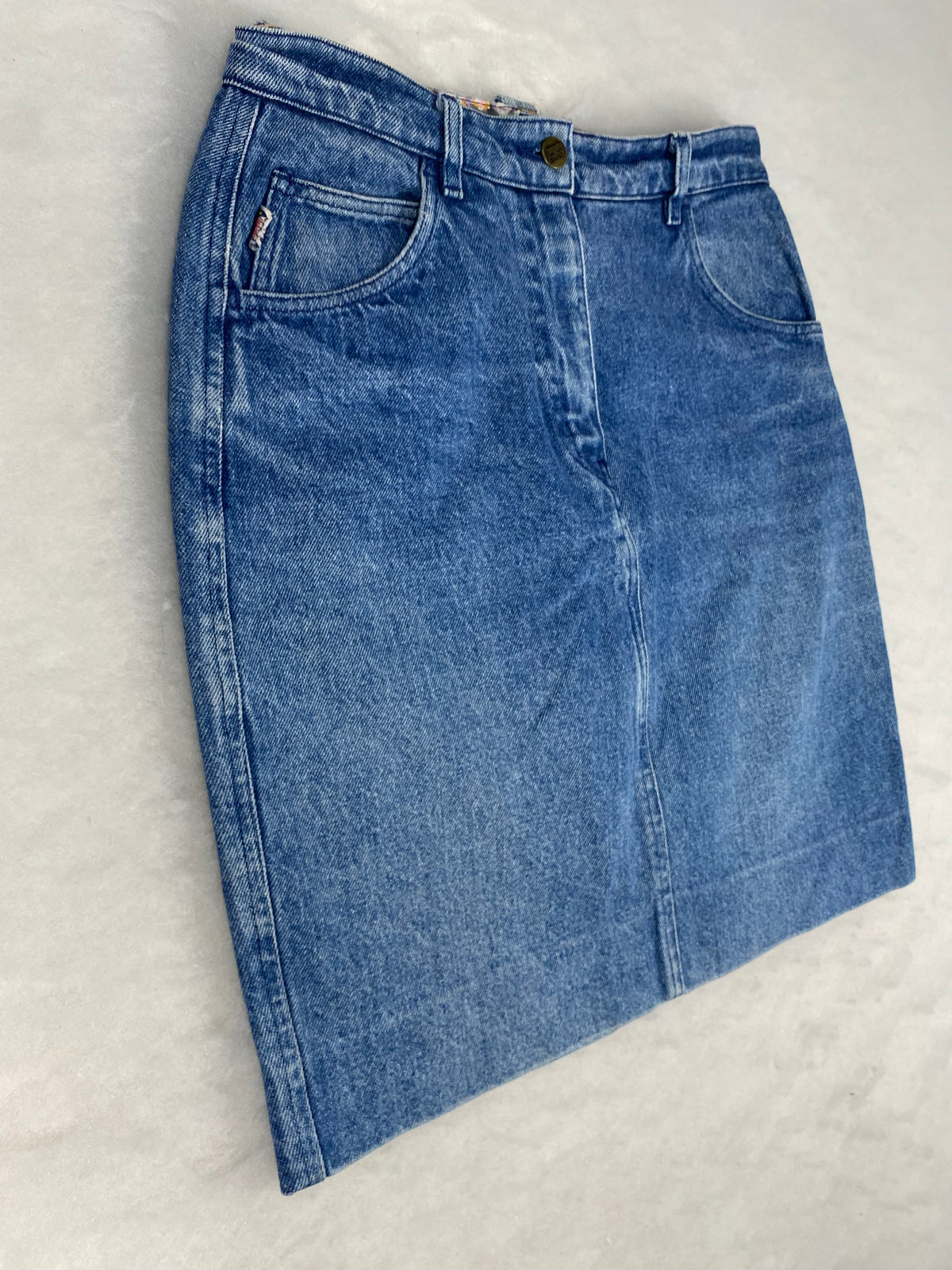 Gonna di jeans blu vintage – Donna Taglia M