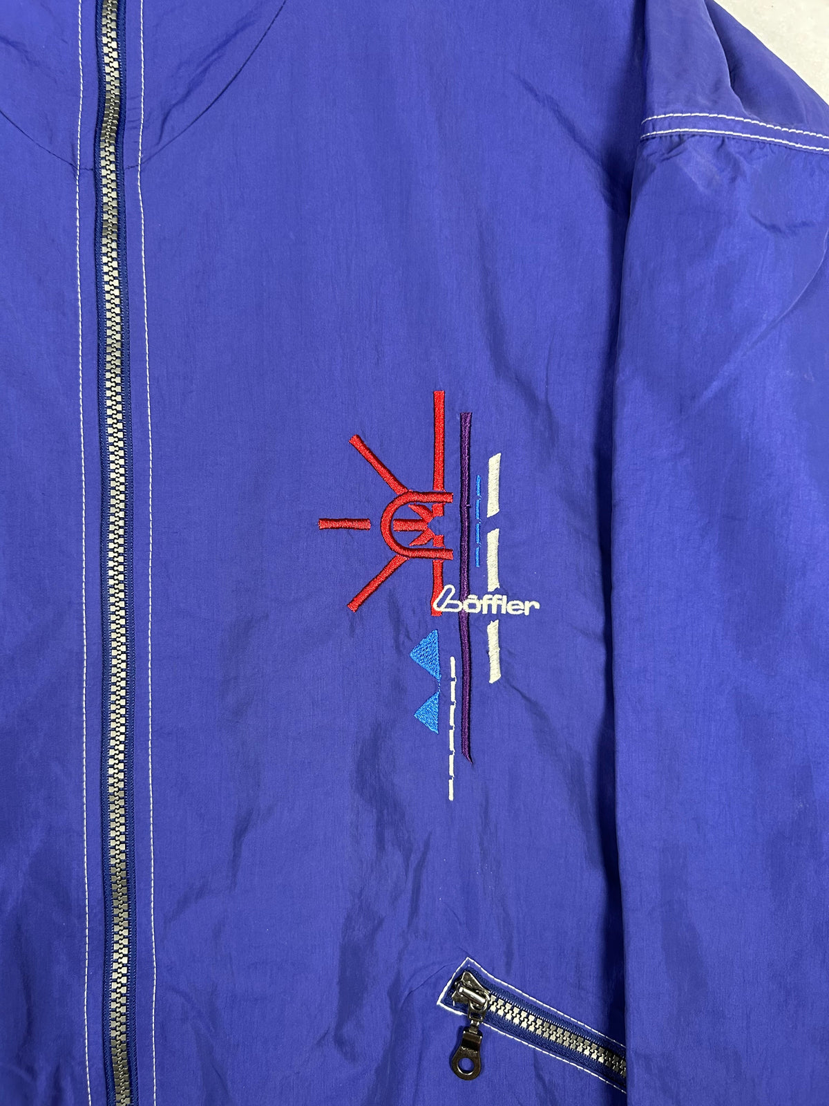 Giaccone nylon blu vintage – Uomo Taglia XL