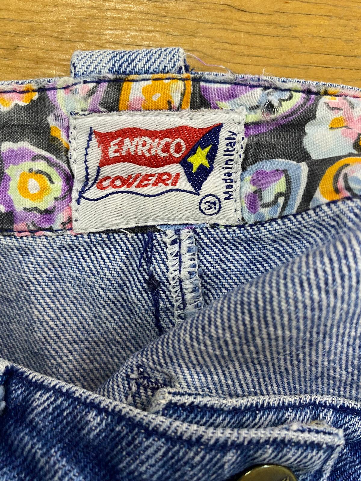 Gonna di jeans Enrico Coveri blu vintage – Donna Taglia M