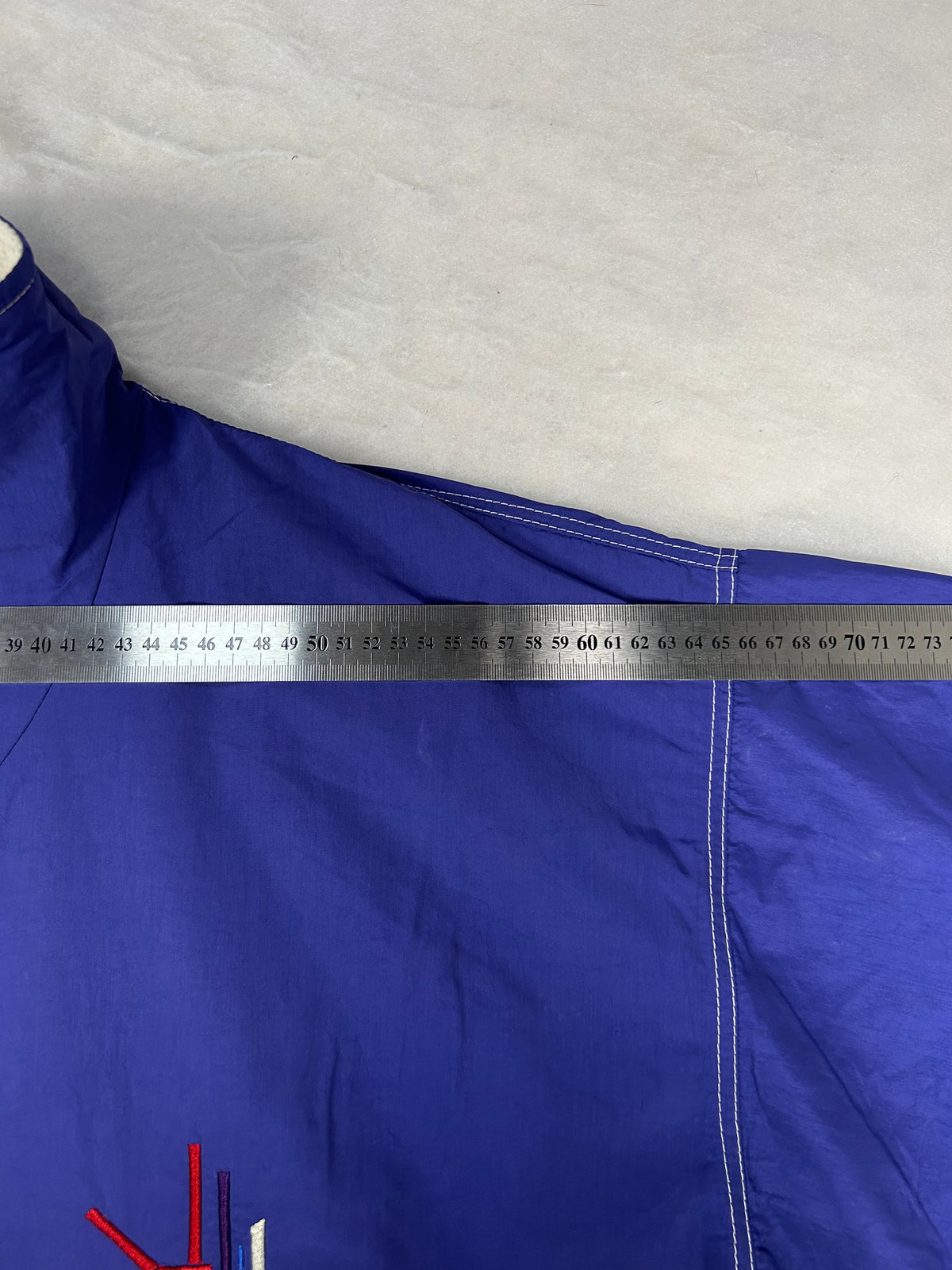 Giaccone nylon blu vintage – Uomo Taglia XL
