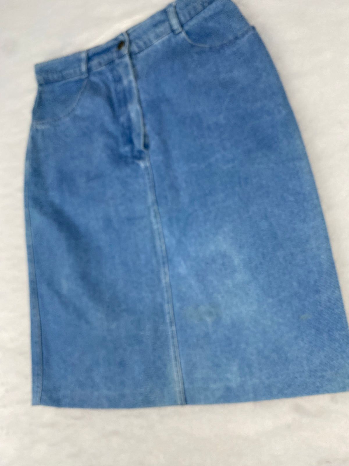 Gonna longuette di jeans blu vintage – Donna Taglia M