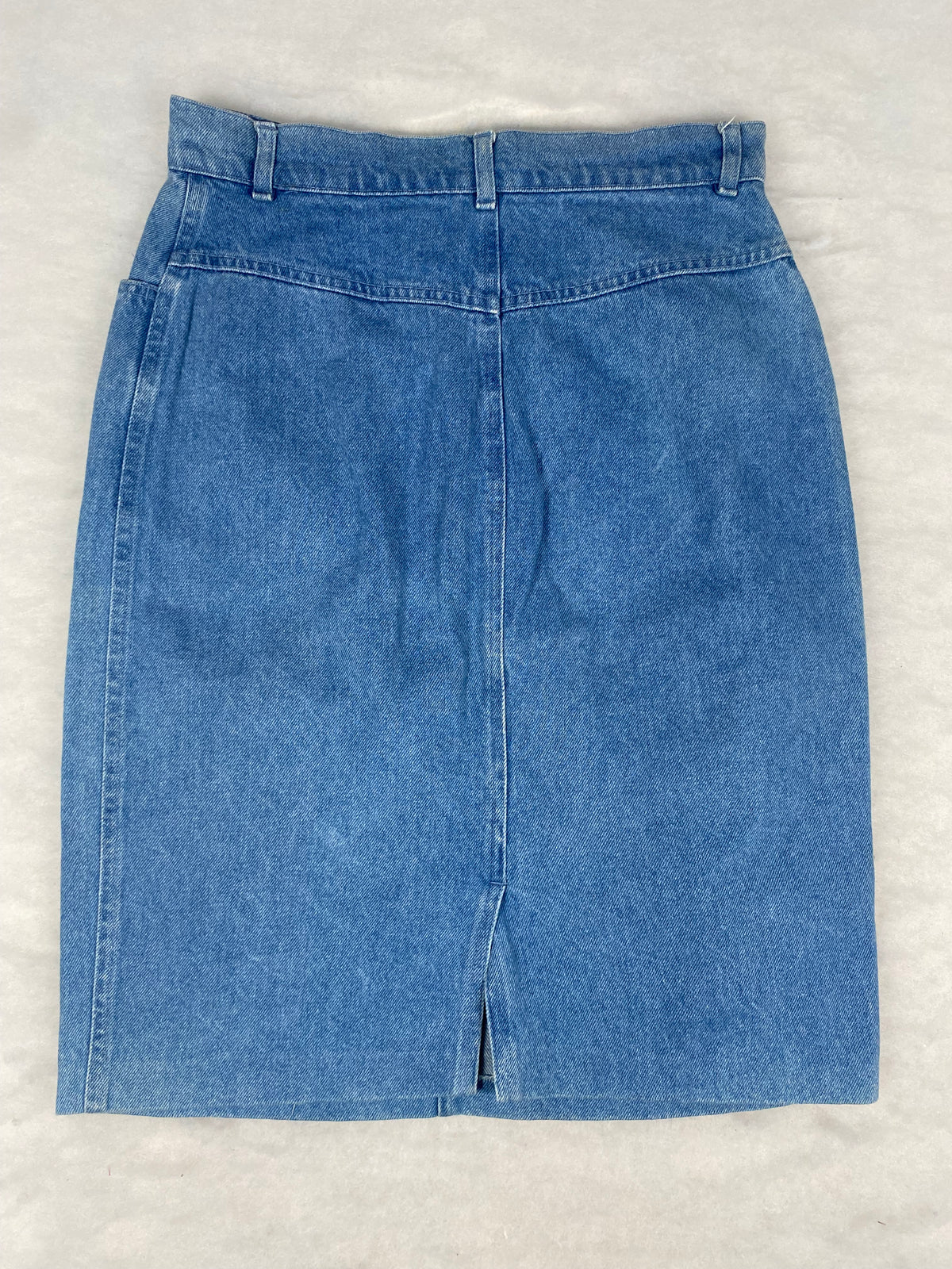 Gonna longuette di jeans blu vintage – Donna Taglia M