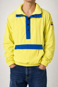 Track jacket nera fucsia vintage indossata