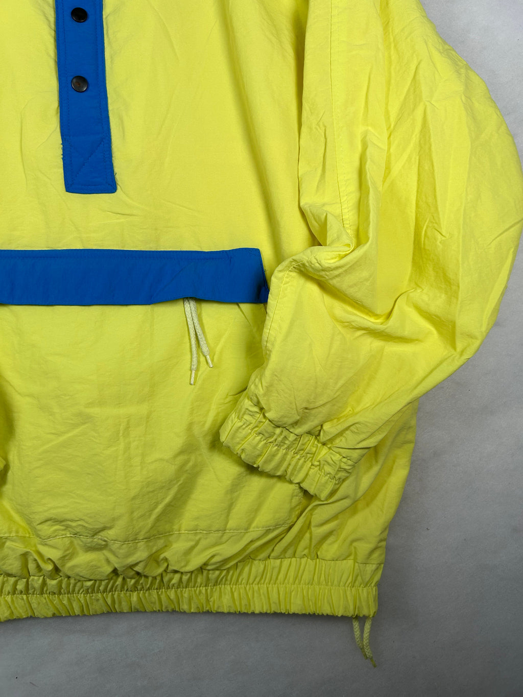 Track jacket lucida nera dettagli fucsia vintage – Uomo XXL