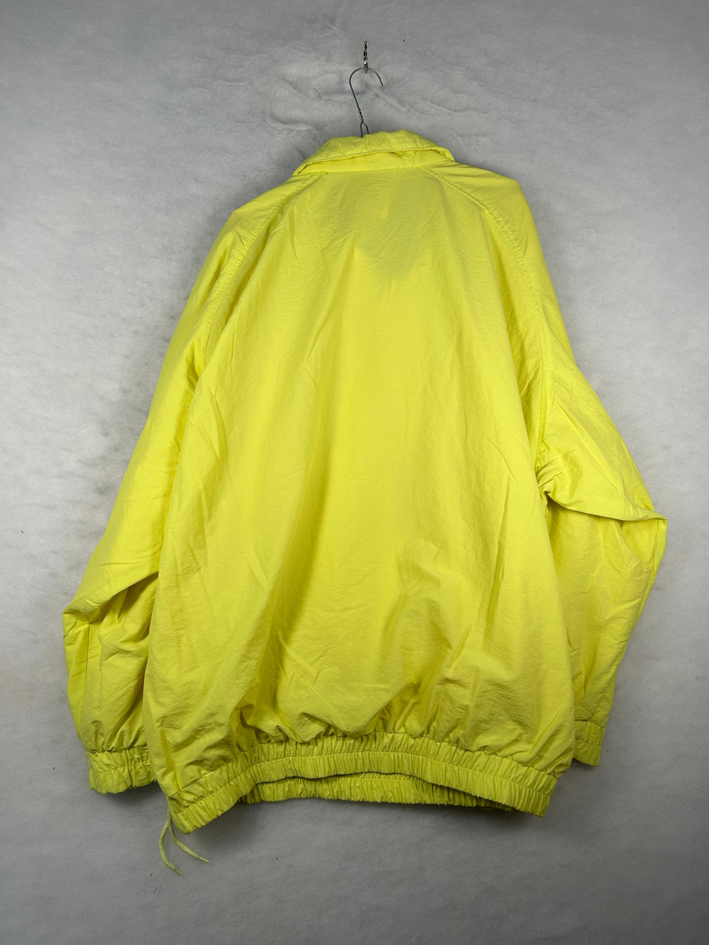 Track jacket lucida nera dettagli fucsia vintage – Uomo XXL