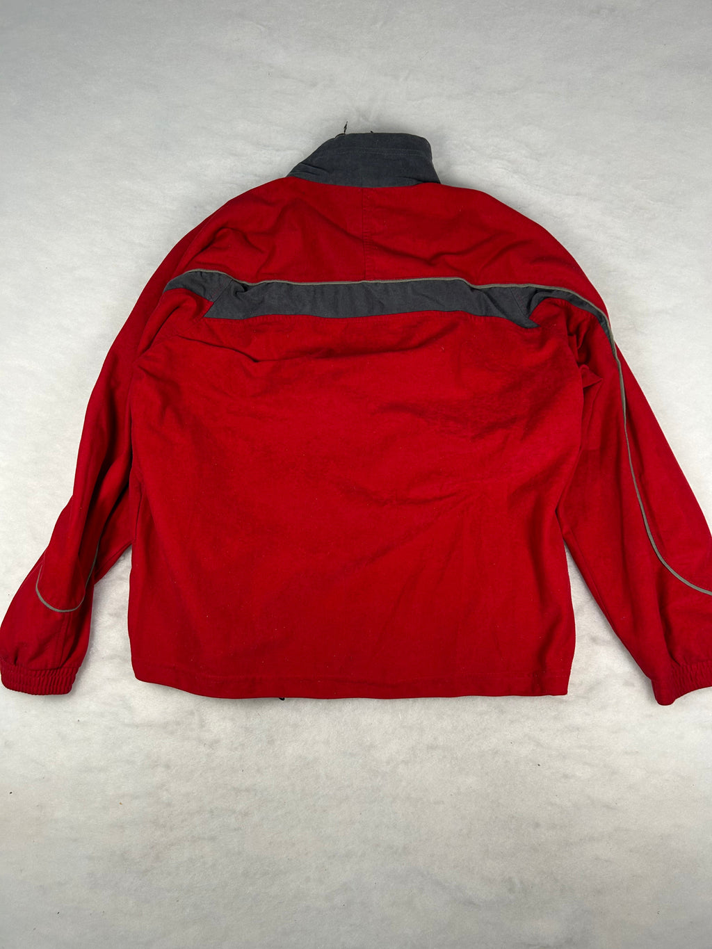 Tuta completa sportiva anni 90 rosso e grigio vintage – Uomo L