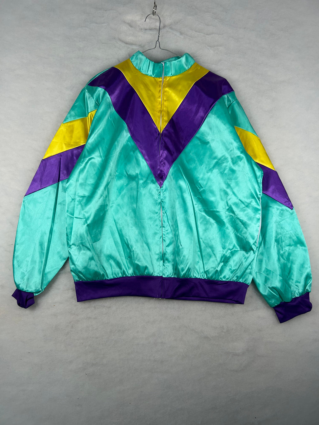 Tuta completa sportiva anni 90 satin verde acqua vintage – Donna L
