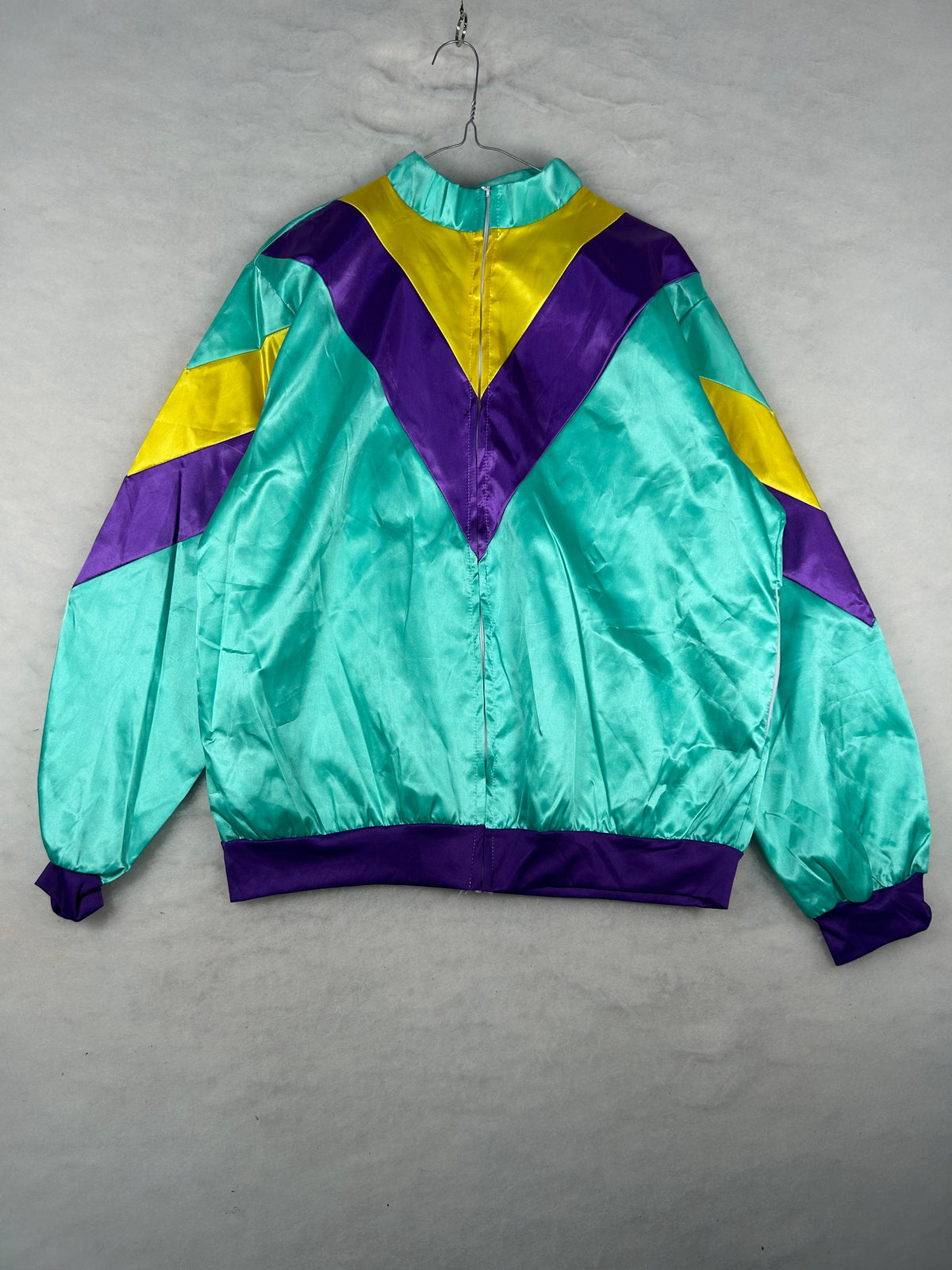 Tuta completa sportiva anni 90 satin verde acqua vintage – Donna L