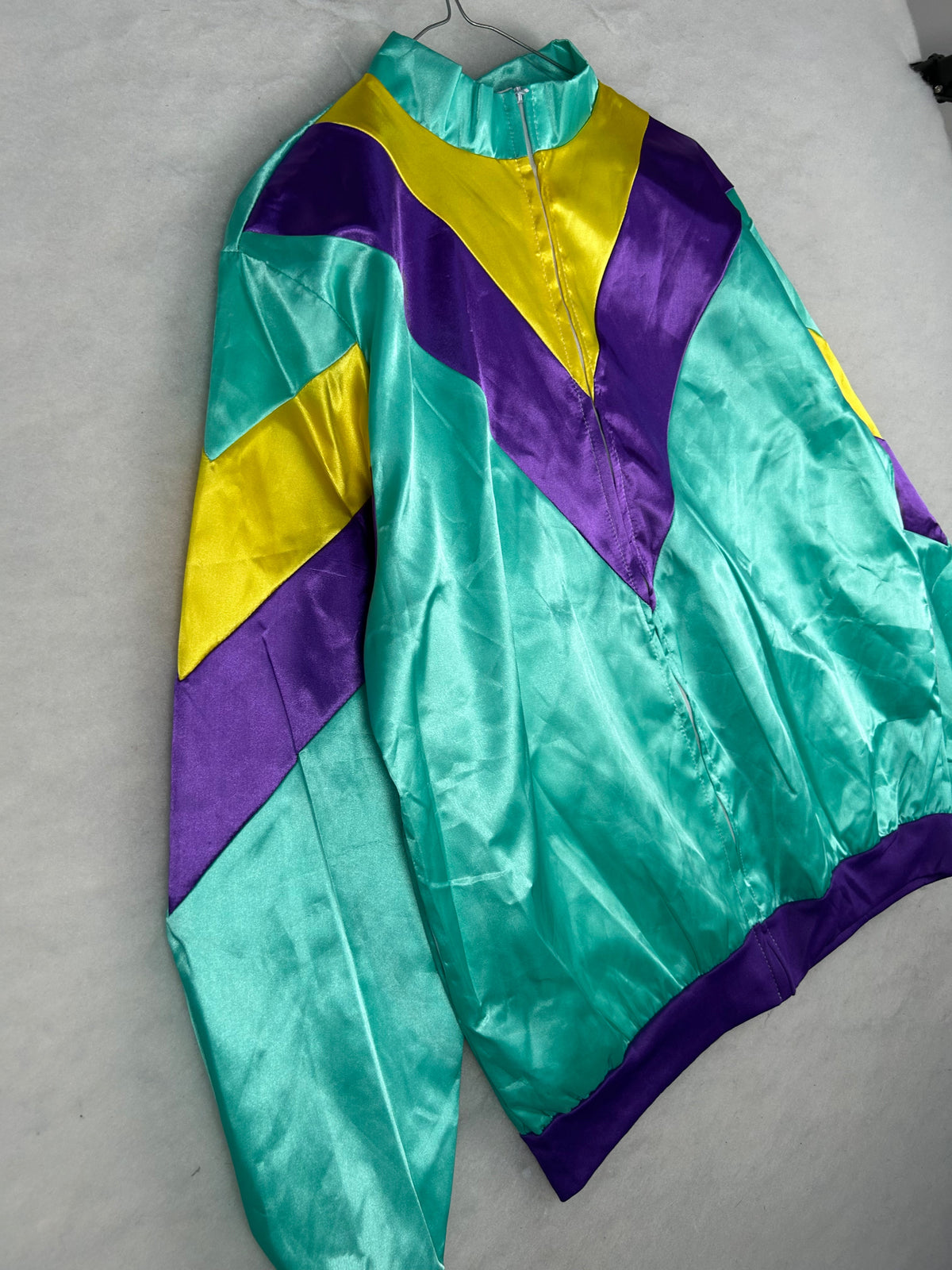 Tuta completa sportiva anni 90 satin verde acqua vintage – Donna L
