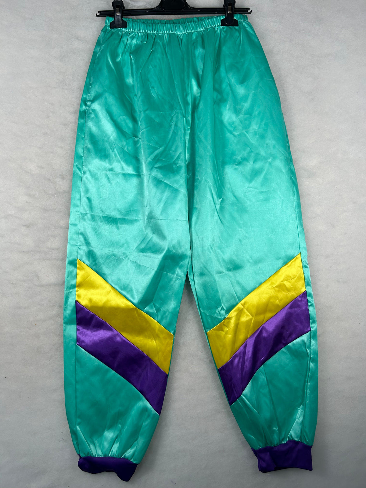 Tuta completa sportiva anni 90 satin verde acqua vintage – Donna L