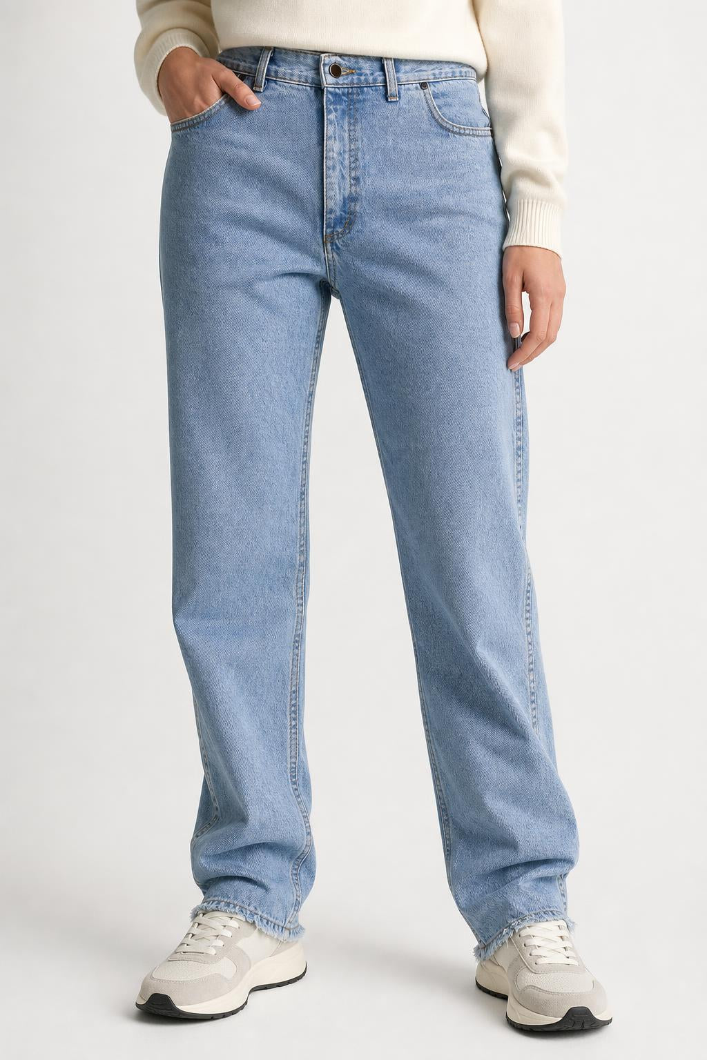 Jeans blu chiaro vintage – Unisex Taglia L (W32)