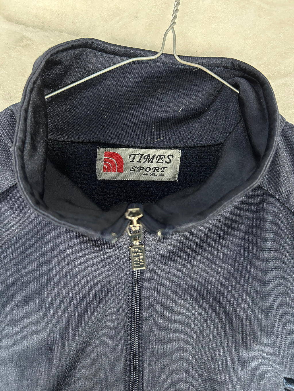 Track jacket sportiva blu navy vintage – Uomo XL