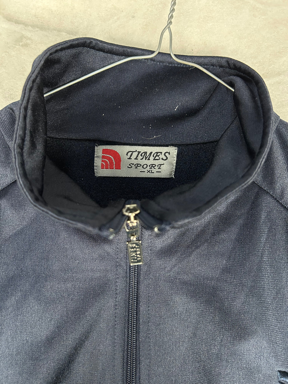 Track jacket sportiva blu navy vintage – Uomo XL