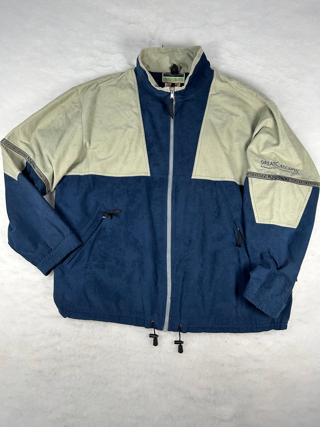 Tuta completa sportiva blu e beige vintage – Uomo XL
