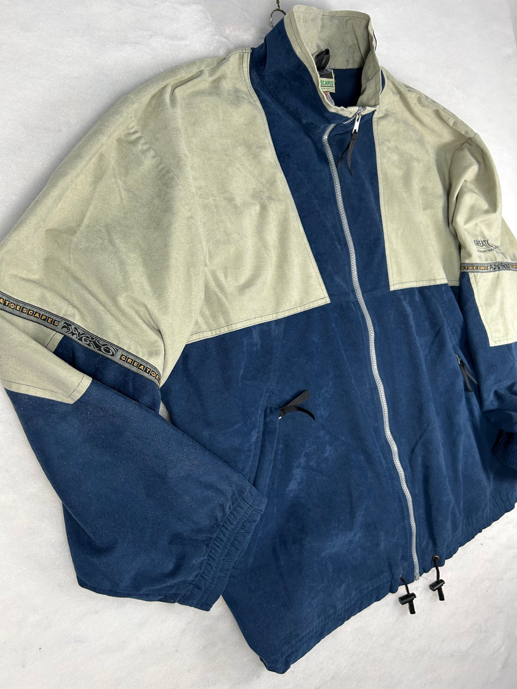 Tuta completa sportiva blu e beige vintage – Uomo XL