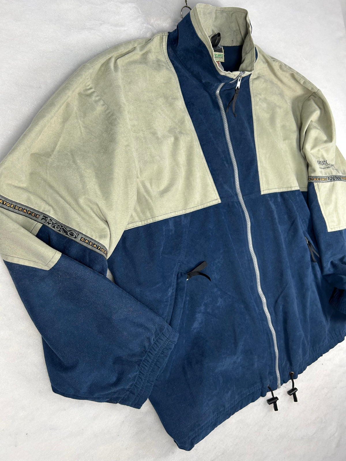Tuta completa sportiva blu e beige vintage – Uomo XL