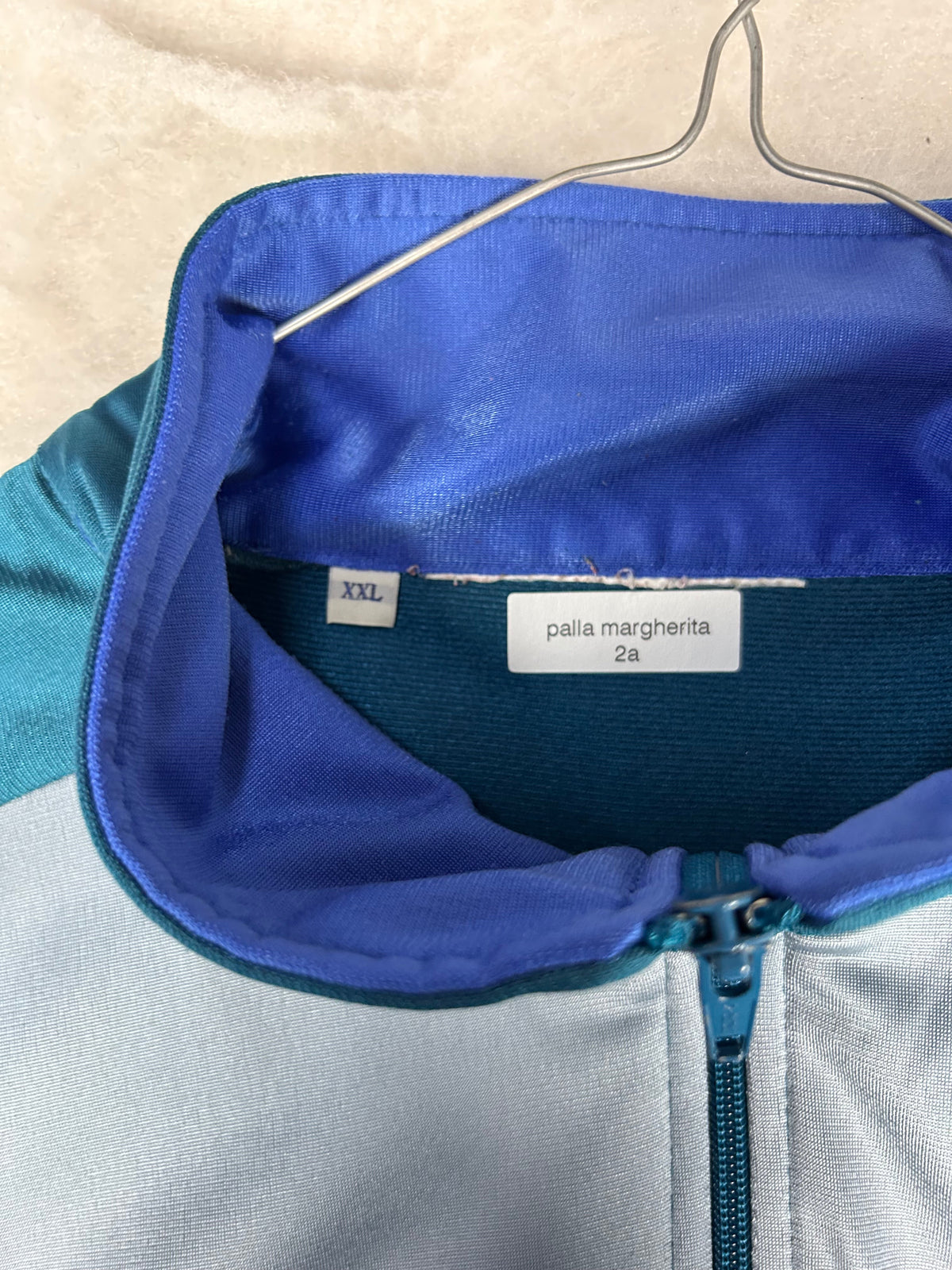 Track jacket Ellesse color block petrolio vintage – Uomo 2XL