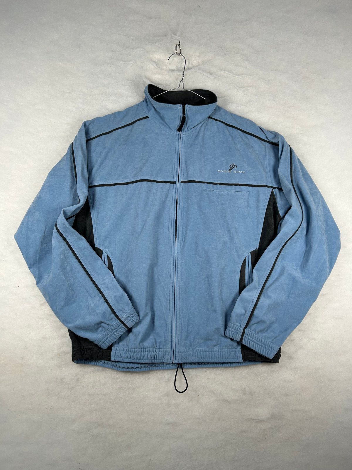 Track jacket sportiva azzurra profili neri vintage – Uomo L