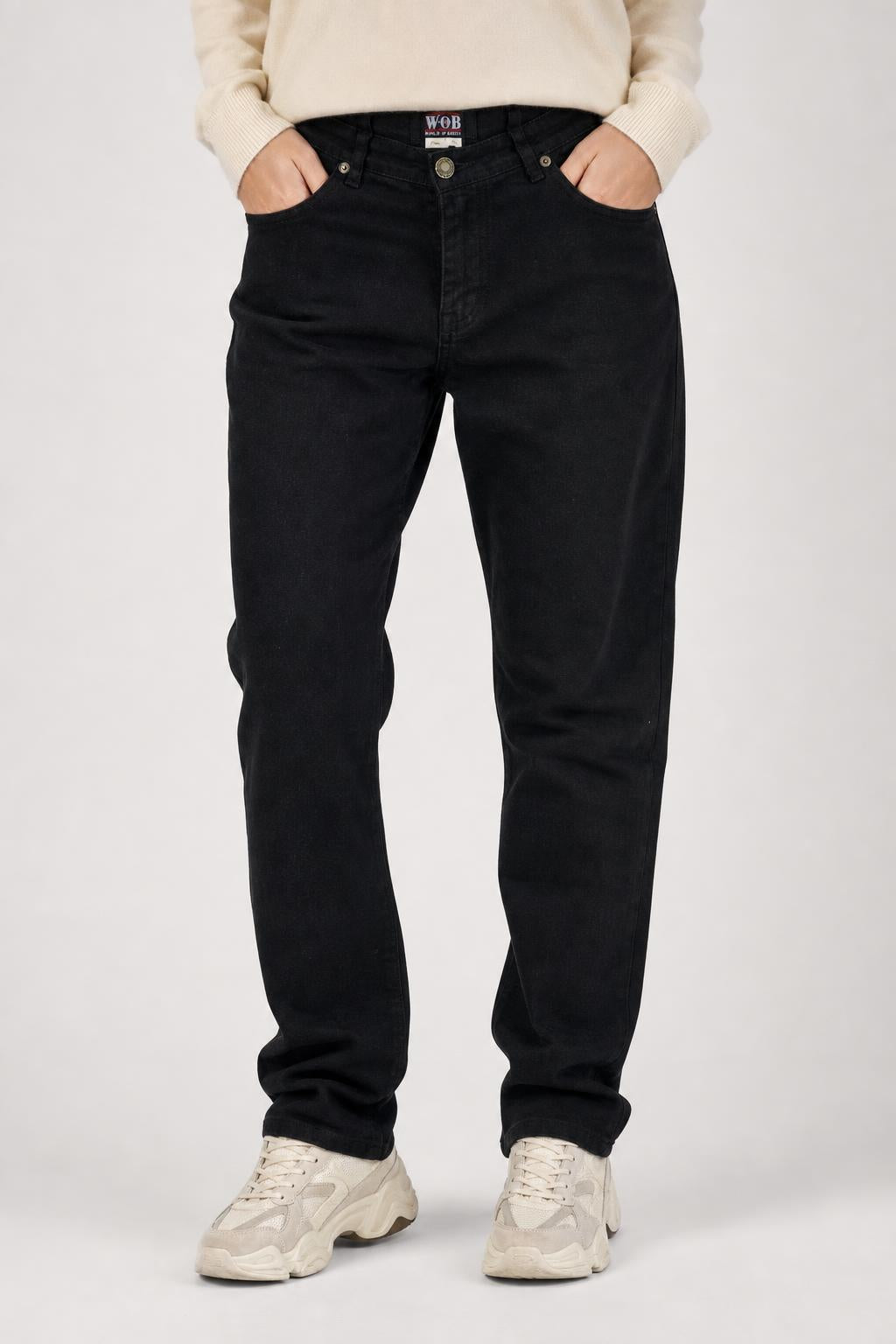 Jeans W.O.B neri vintage – Unisex Taglia S (IT 42)