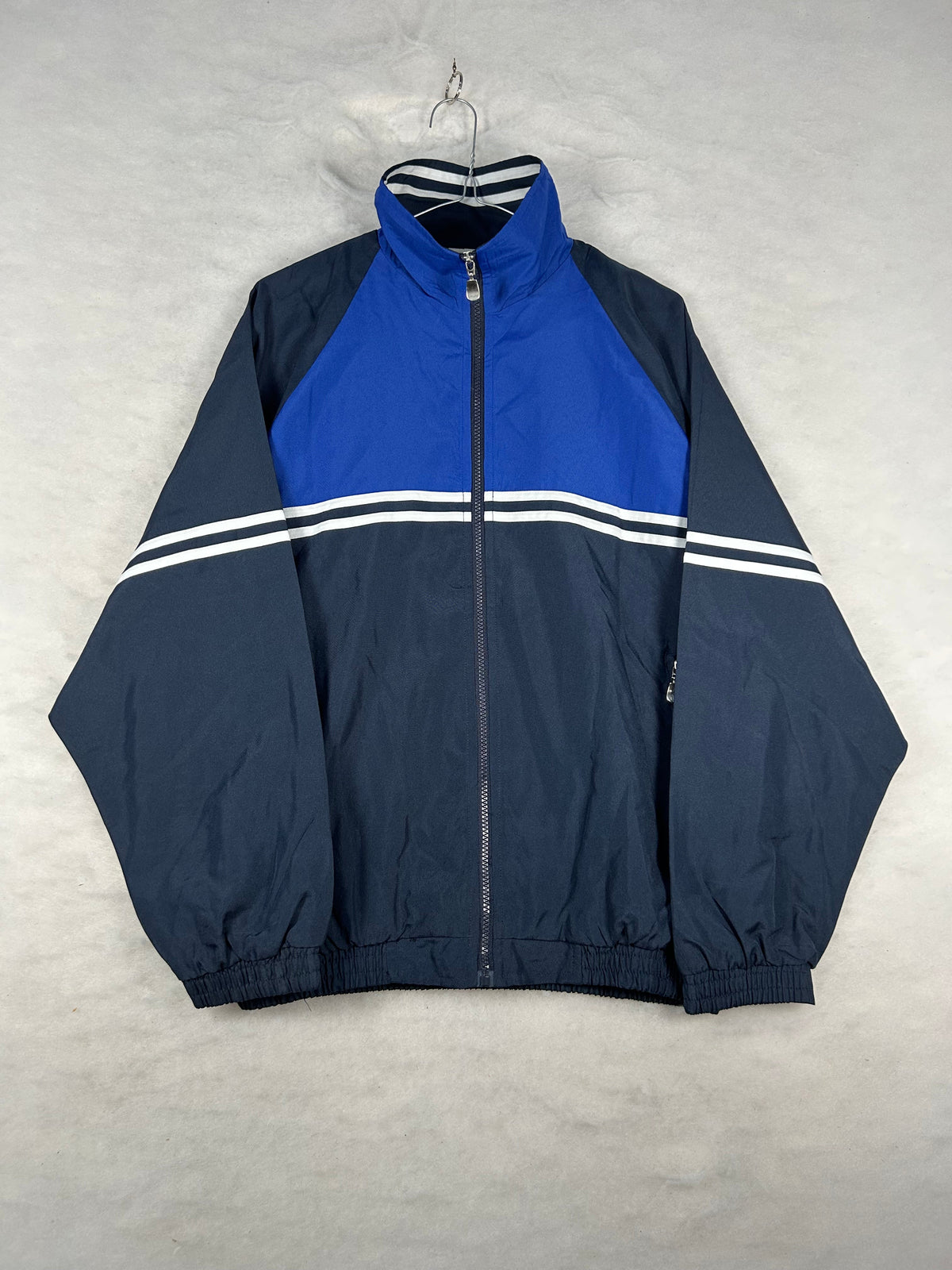 Track jacket sportiva blu navy e royal vintage – Uomo M