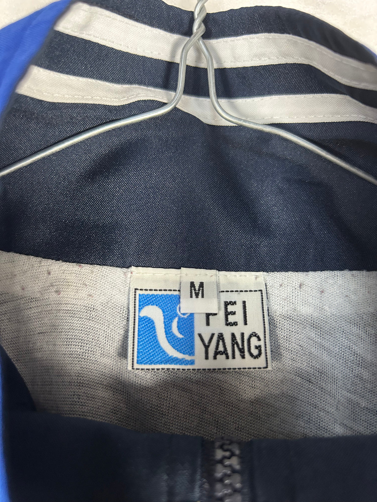 Track jacket sportiva blu navy e royal vintage – Uomo M
