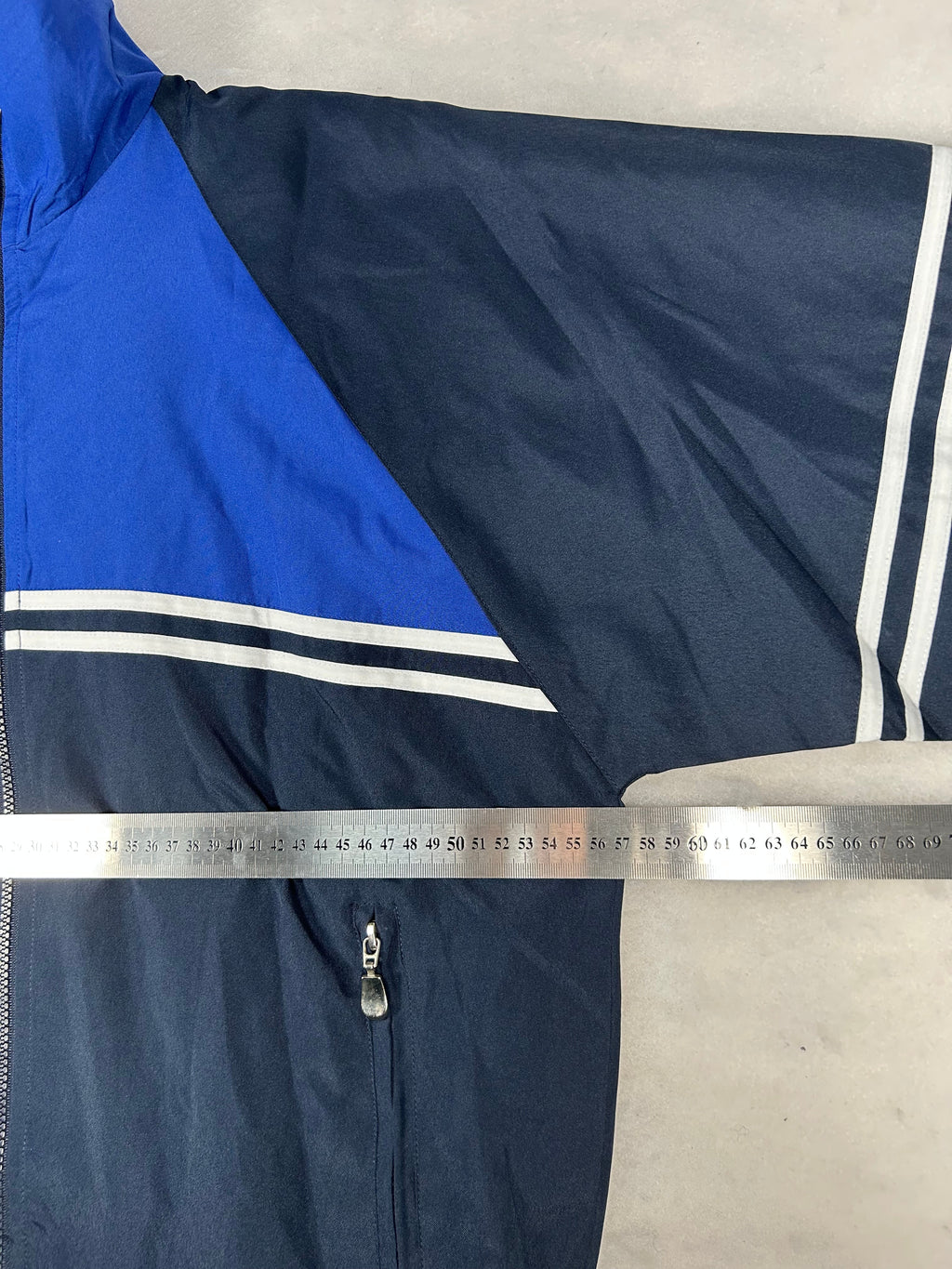 Track jacket sportiva blu navy e royal vintage – Uomo M