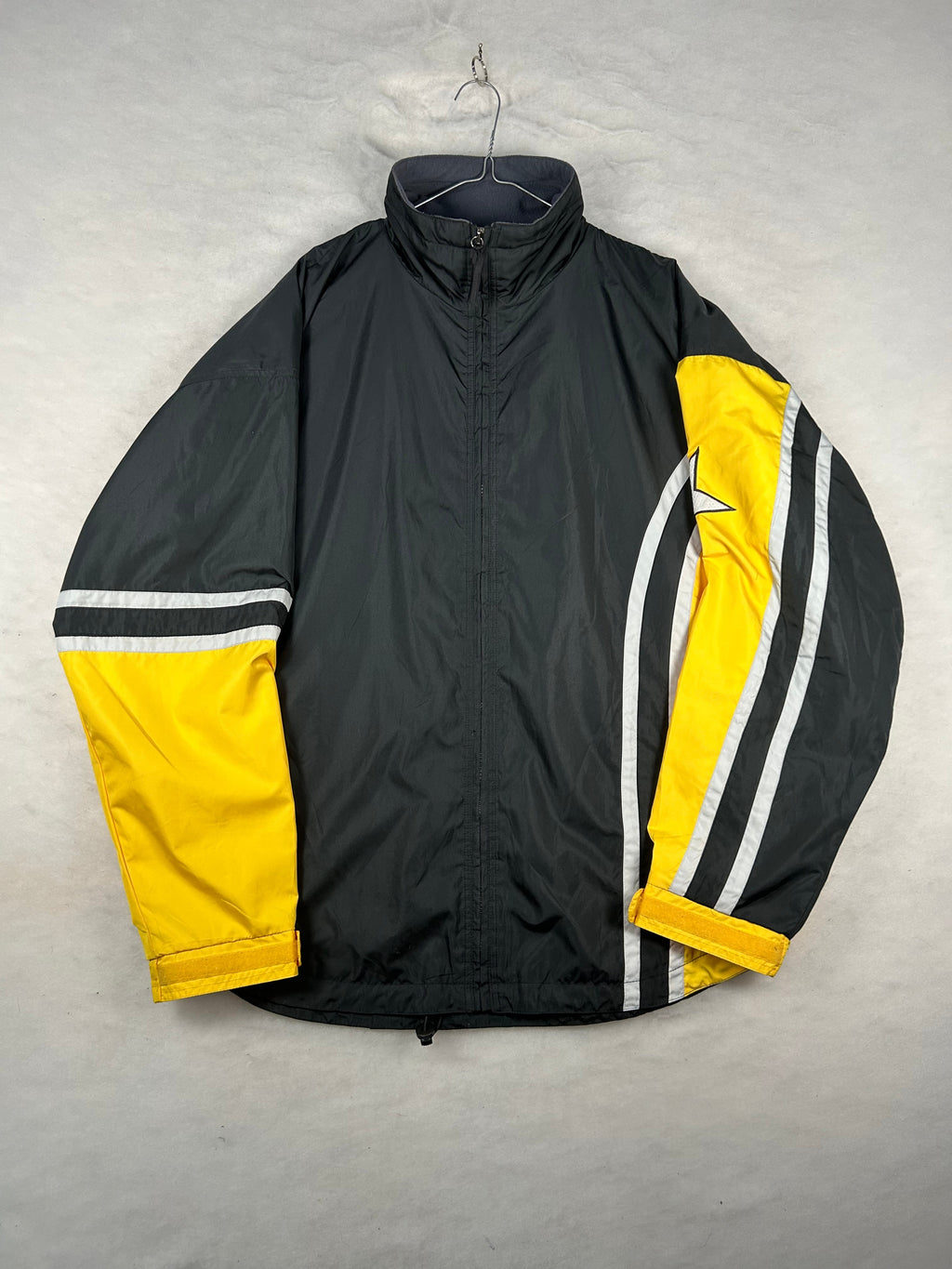 Tuta completa sportiva nera e gialla vintage – Uomo 2XL
