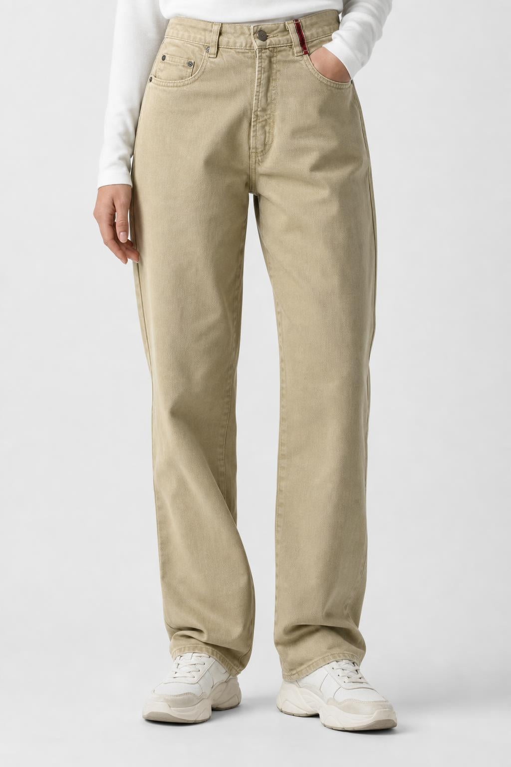 Jeans Cigaree beige vintage donna