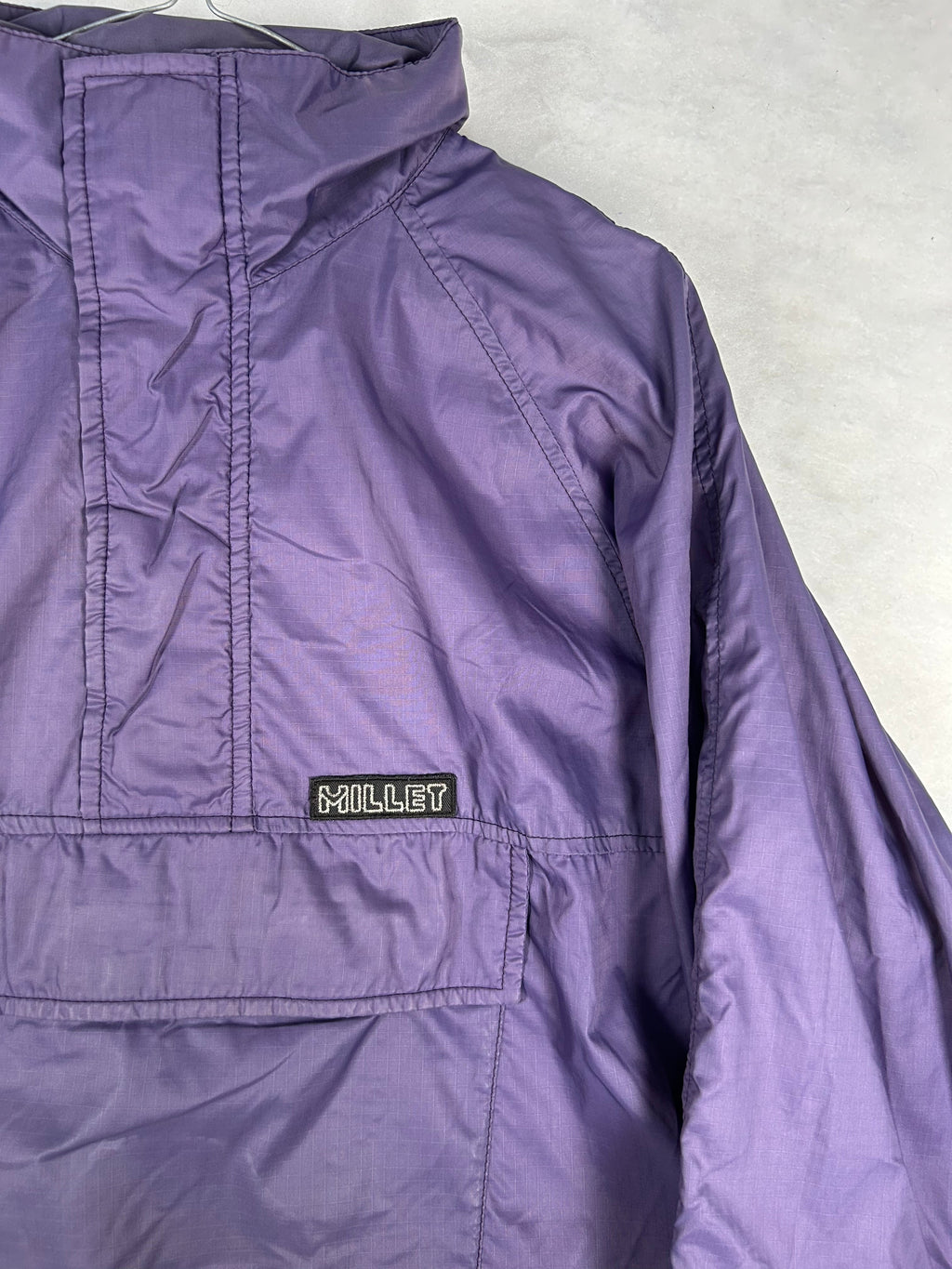 Anorak mezza zip viola vintage – Uomo XL