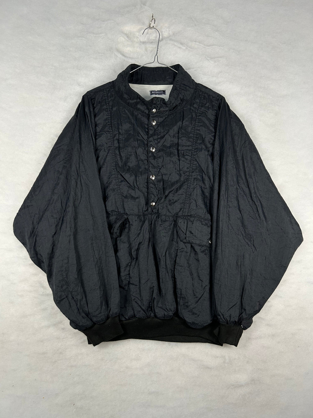Giacca a vento anni 90 nera collo alto vintage – Uomo S