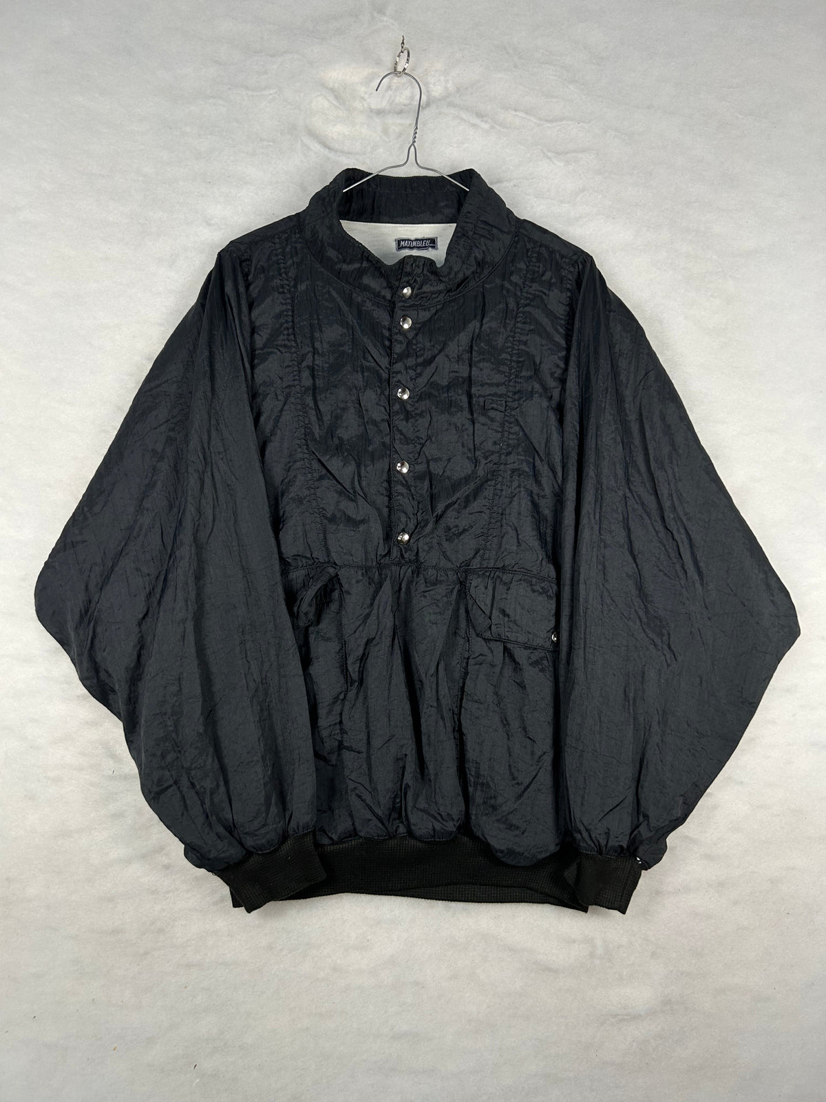 Giacca a vento anni 90 nera collo alto vintage – Uomo S