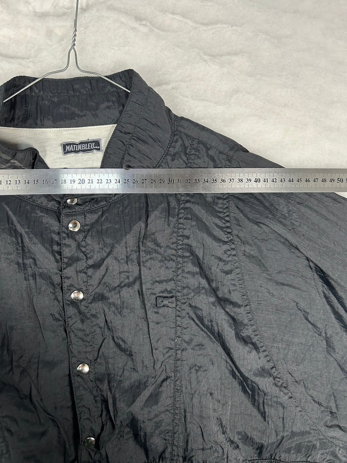 Giacca a vento anni 90 nera collo alto vintage – Uomo S