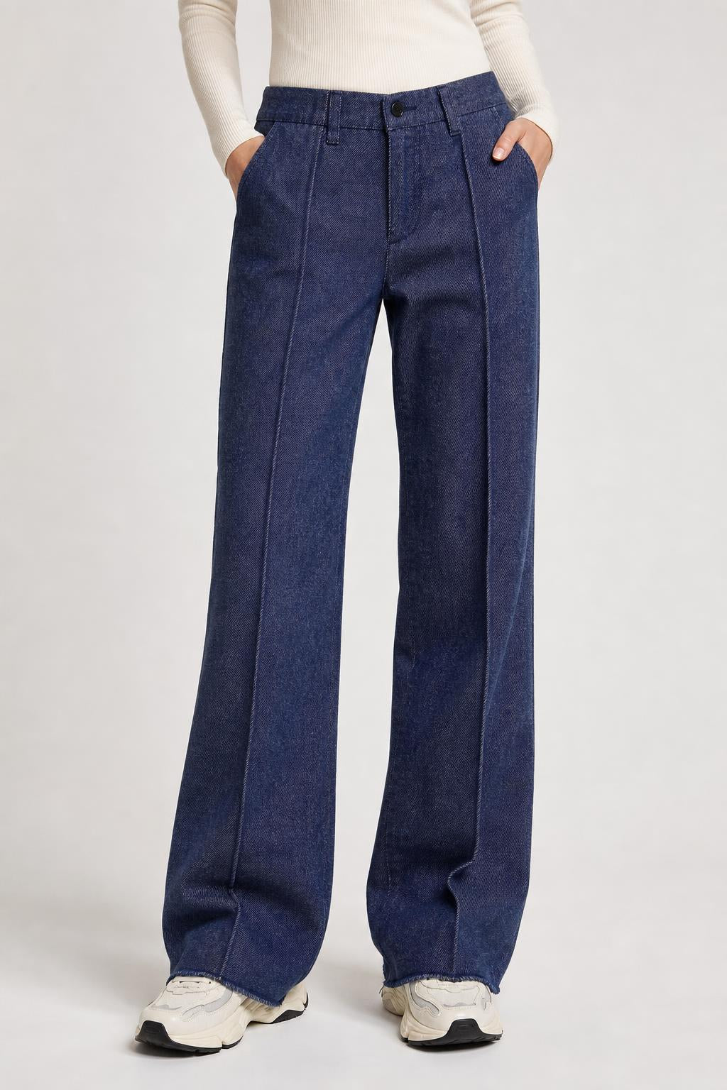 Pantaloni Big Fashion blu vintage – Donna Taglia S