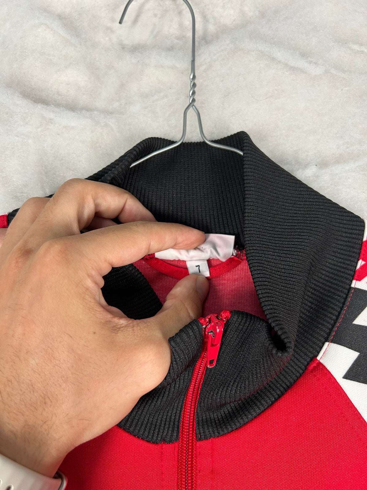 Track jacket sportiva rossa color block vintage – Uomo L