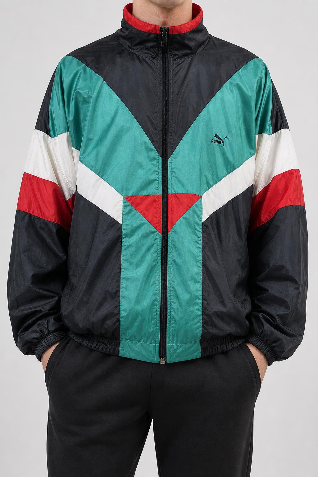 Track jacket Puma vintage indossata