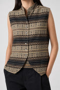 Top vintage donna smanicato fantasia etnica - modello