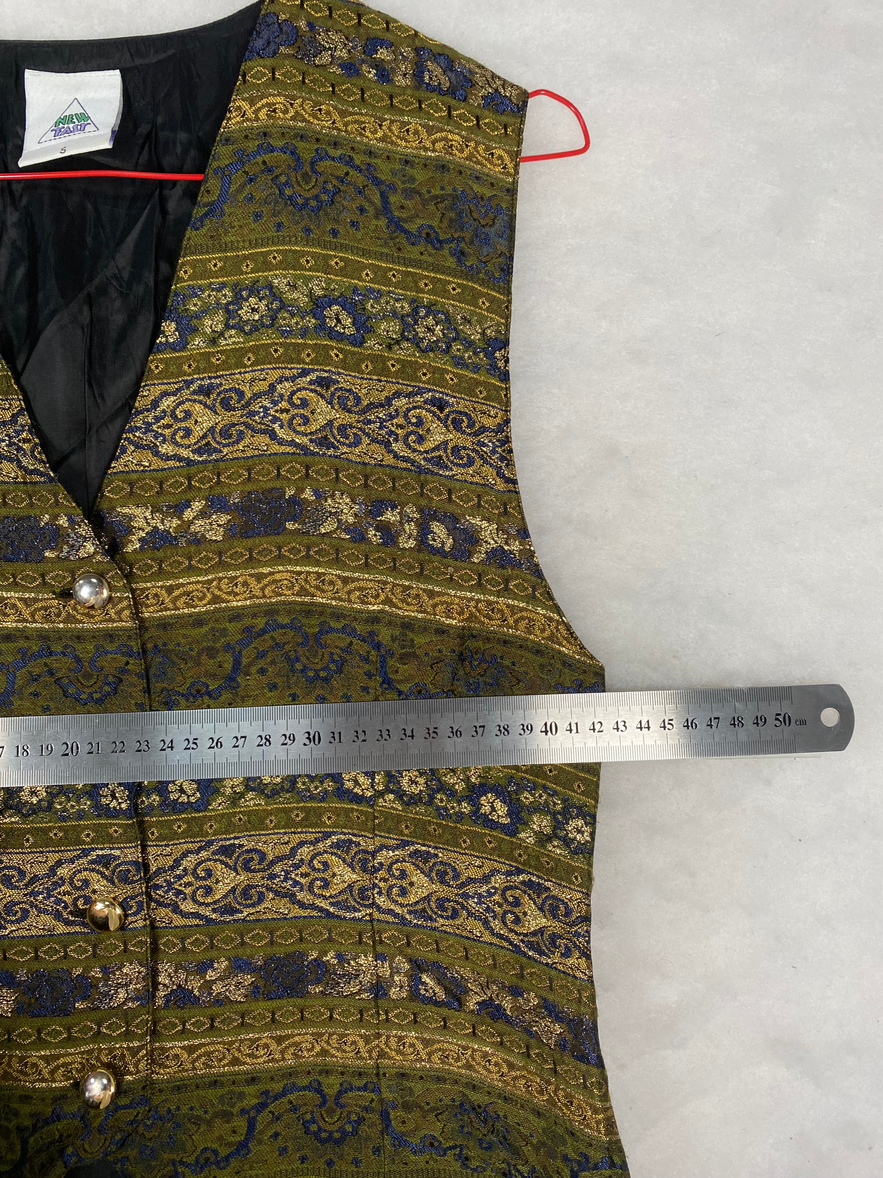 Gilet vintage donna broccato - dettaglio