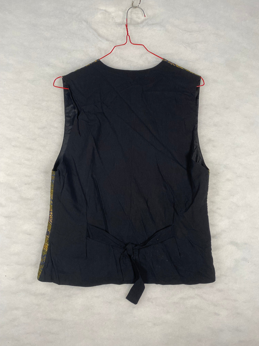 Gilet vintage donna broccato - retro nero