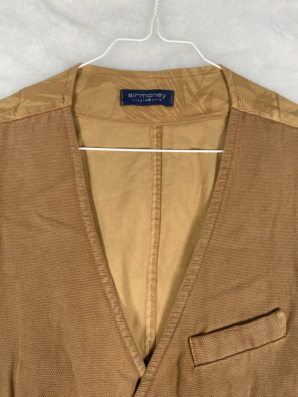 Gilet / Panciotto Vintage Uomo in Cotone Canvas – Cammello