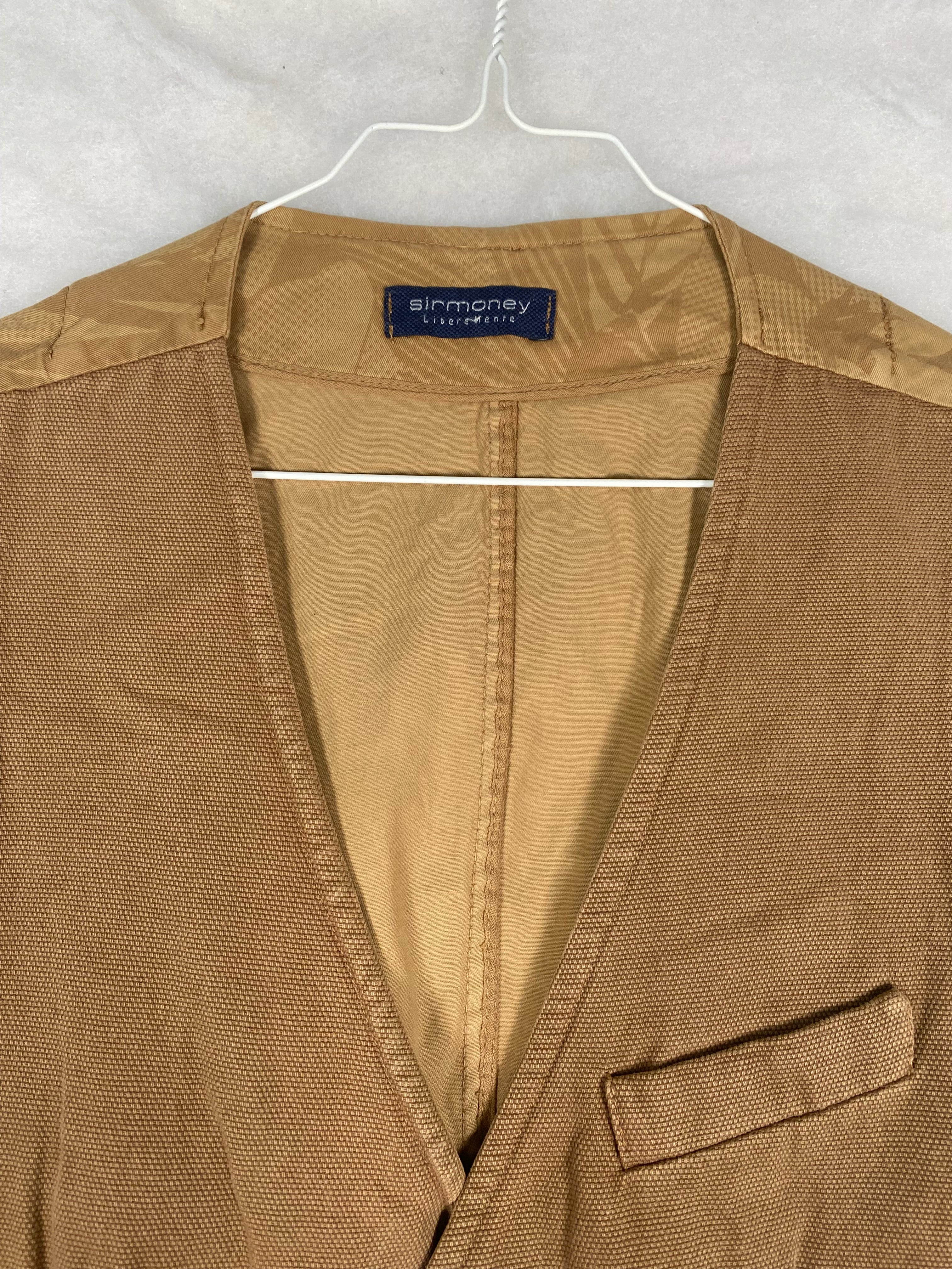 Gilet / Panciotto Vintage Uomo in Cotone Canvas – Cammello