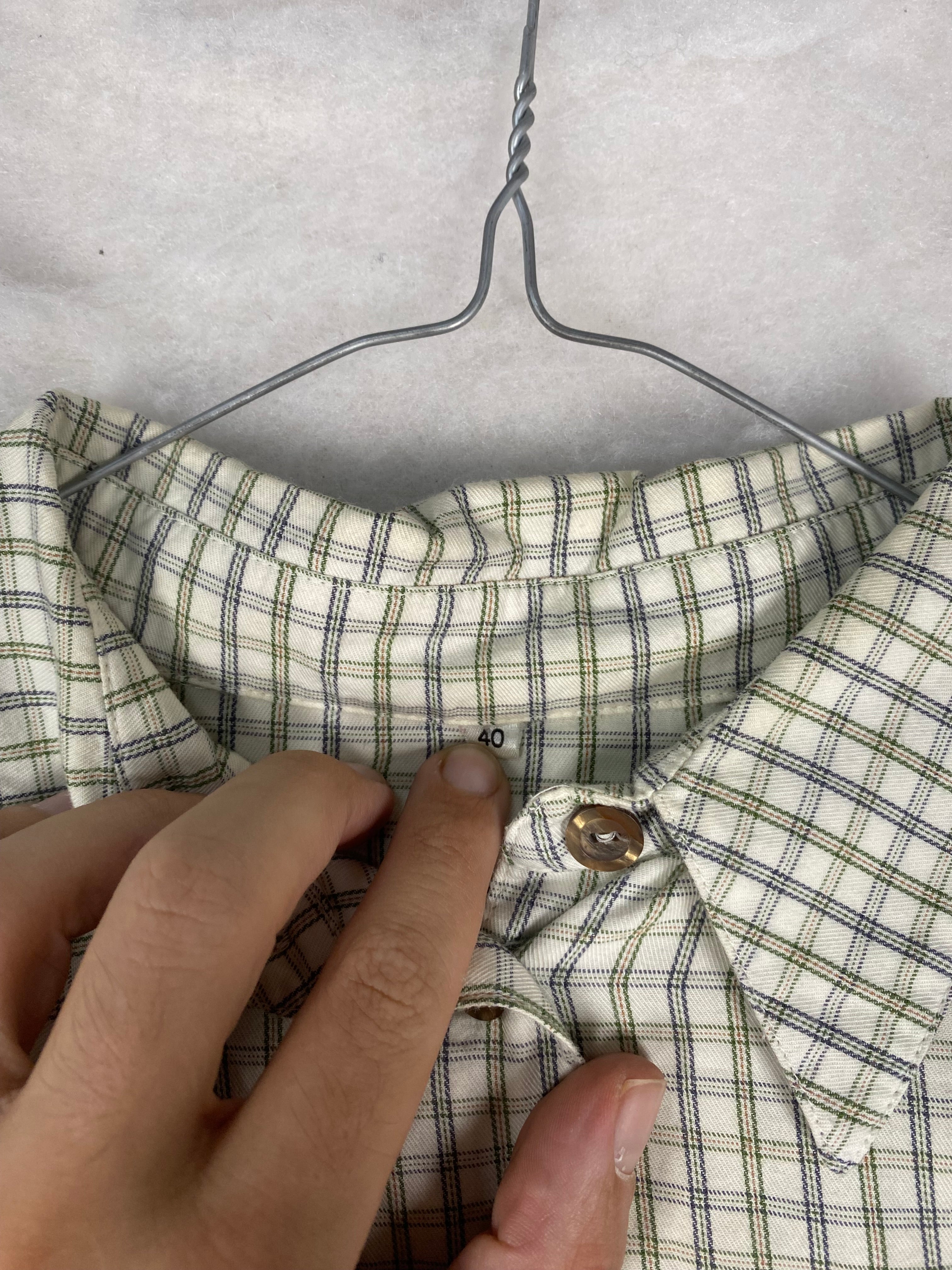 Camicia vintage uomo a quadretti - etichetta collo
