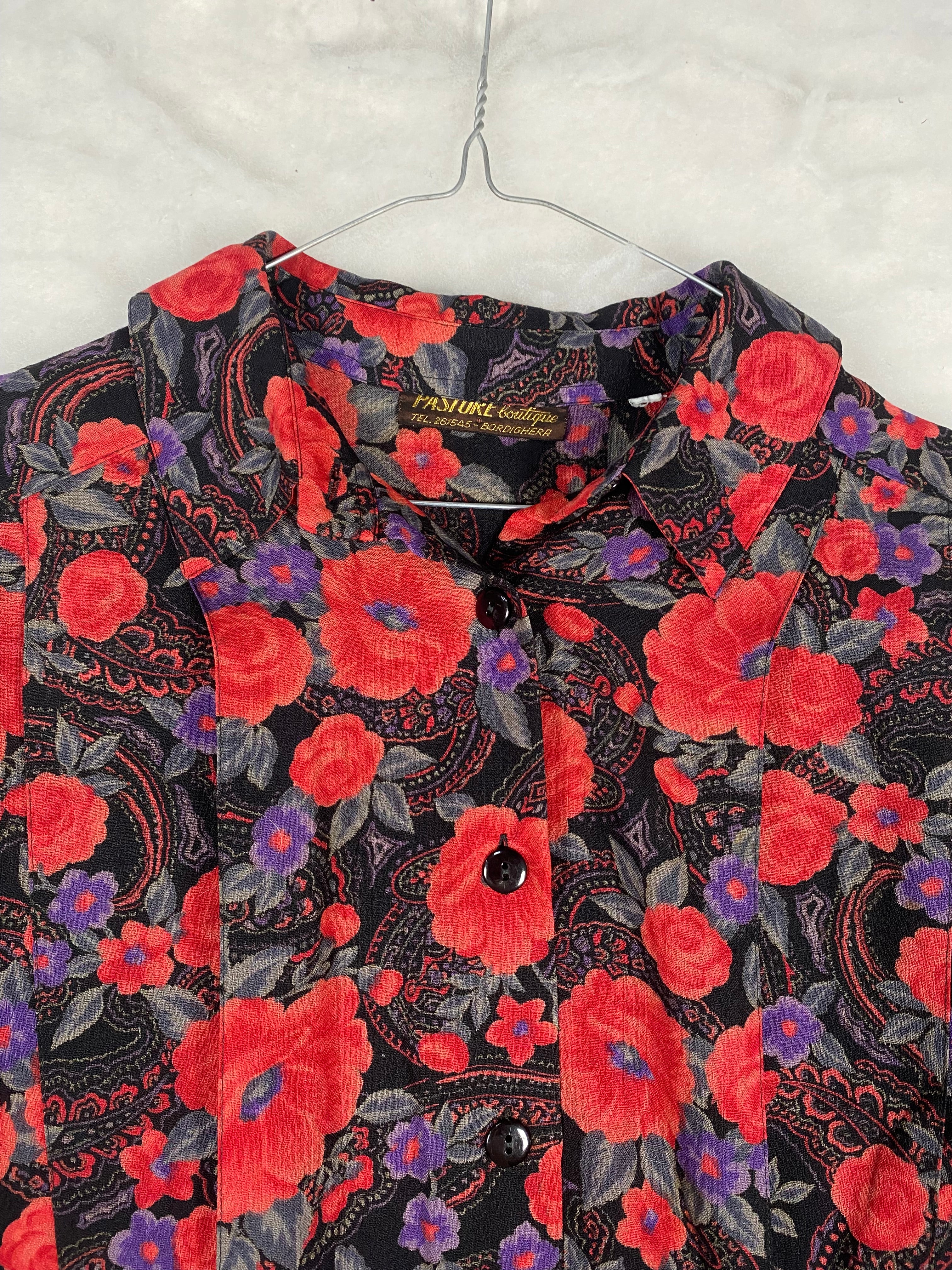 Giacca vintage donna a fiori - dettaglio