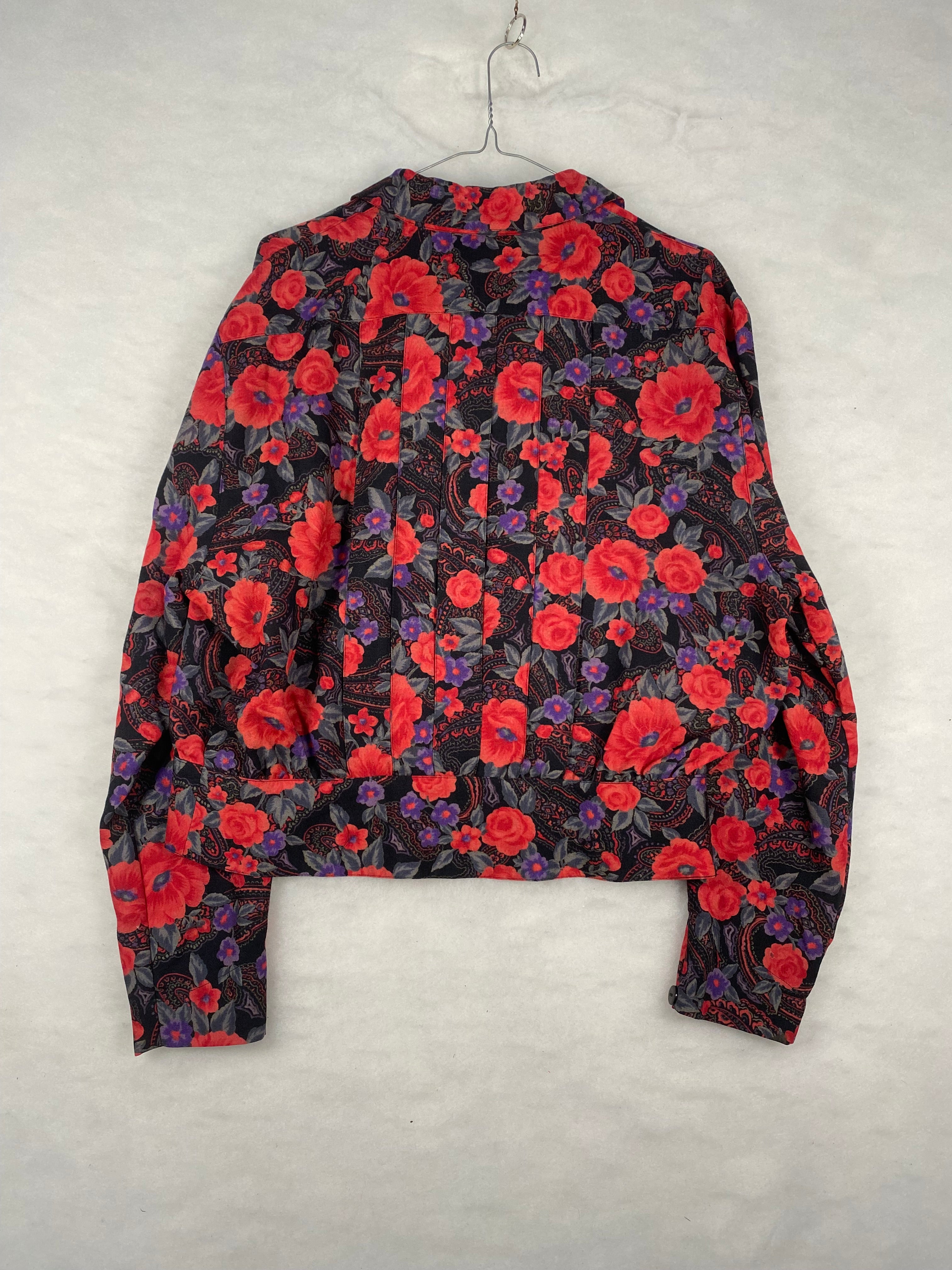 Giacca vintage donna a fiori - retro