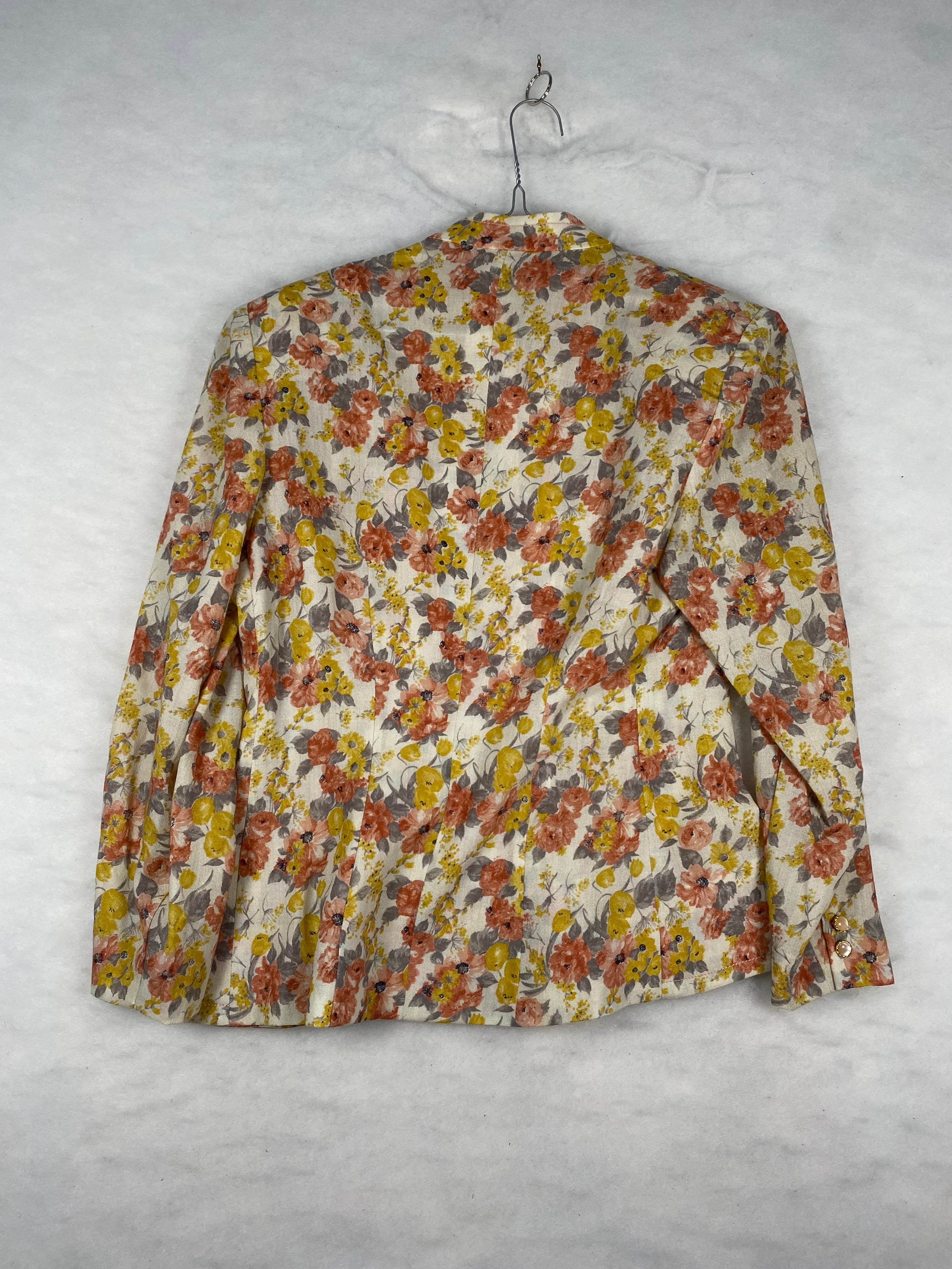 Blusa vintage donna a fiori - dettaglio tessuto